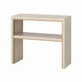 Konsolentisch Hellgrau Gold MDF rechteckig 80 x 30 x 80 cm