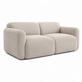 2-Sitzer Sofa Creme aus Polyester-Cord 180 x 95 x 75 cm